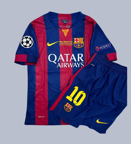 Messi Barcelona 2015 final para niño (Short + Playera)