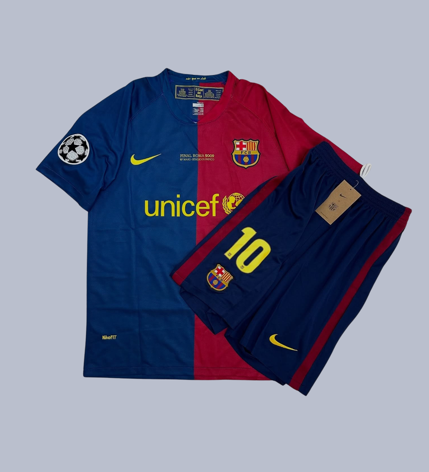 Messi Barcelona 2009 final para niño (Short + Playera)