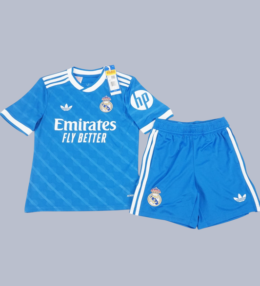 Real Madrid 25-26 tercer jersey para niño (Short + Playera)