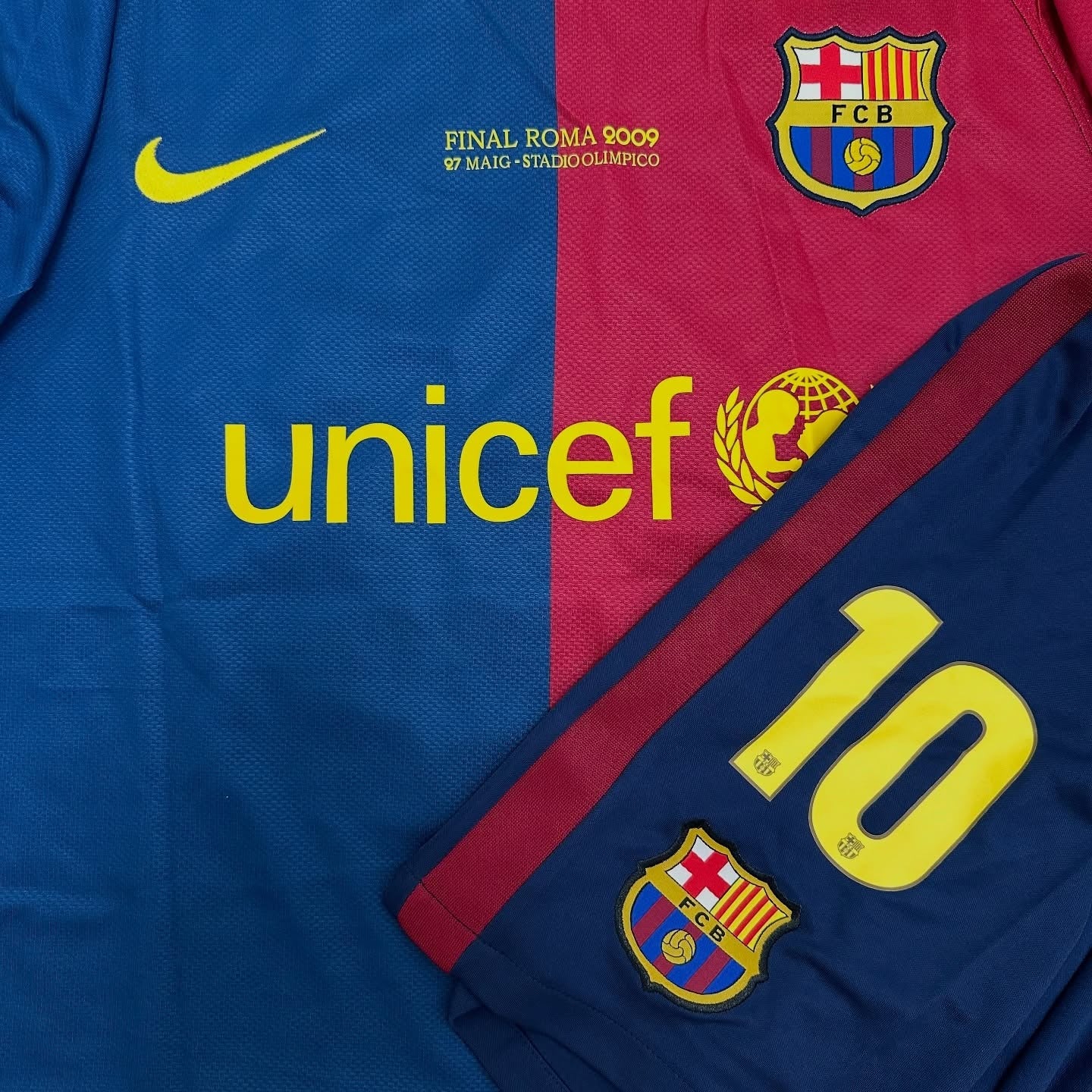 Messi Barcelona 2009 final para niño (Short + Playera)